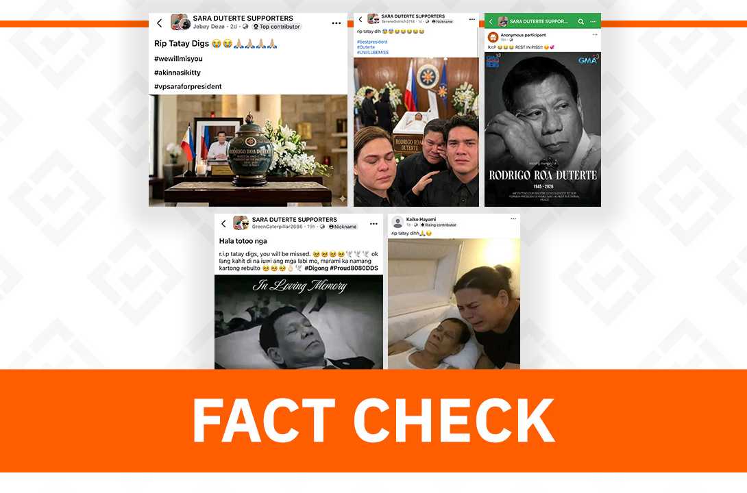 FACT CHECK: Rodrigo Duterte is alive, still detained at the ICC