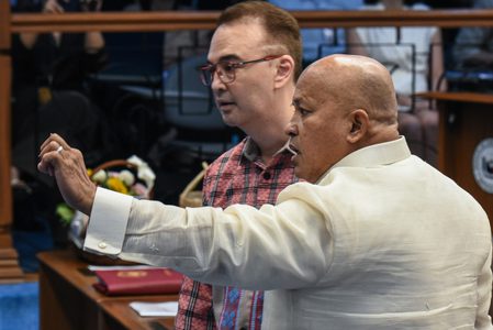 Bato dela Rosa runs from arrest warrant, backs Cayetano in Senate takeover
