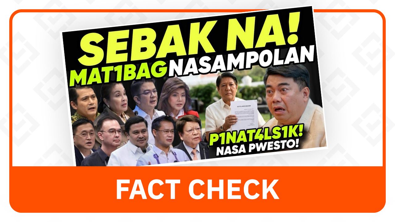 FACT CHECK: NBI Chief Matibag not removed from post after Senate gunfire