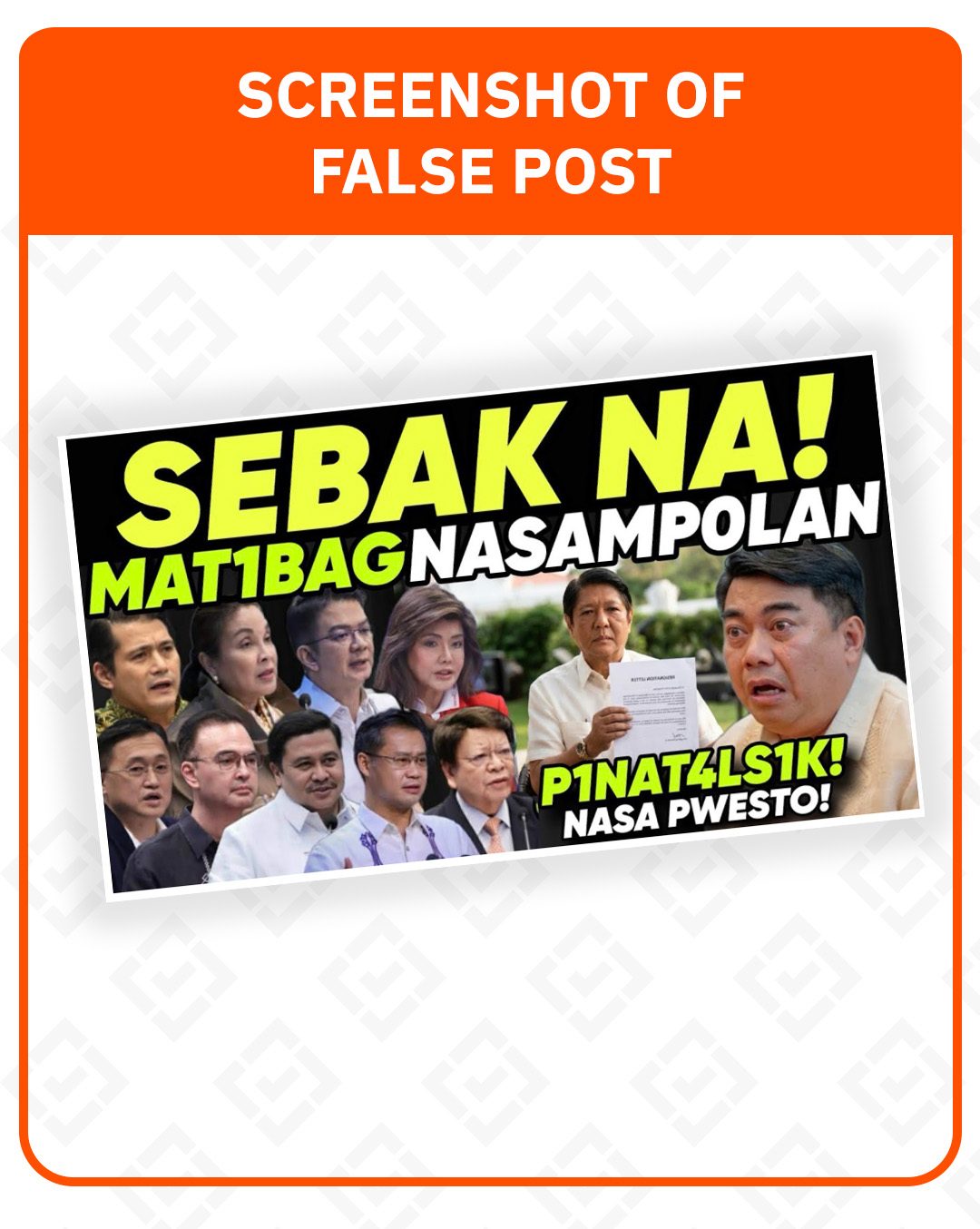 FACT CHECK: NBI Chief Matibag not removed from post after Senate gunfire
