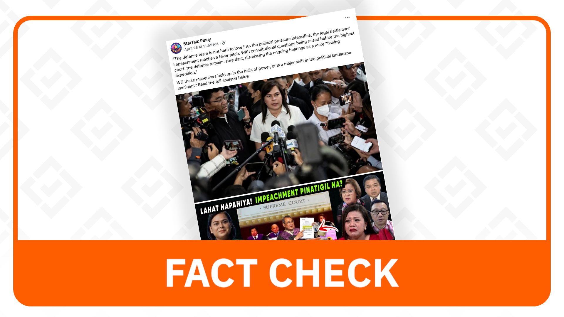 FACT CHECK: No SC order blocking 2026 impeachment proceedings vs Duterte