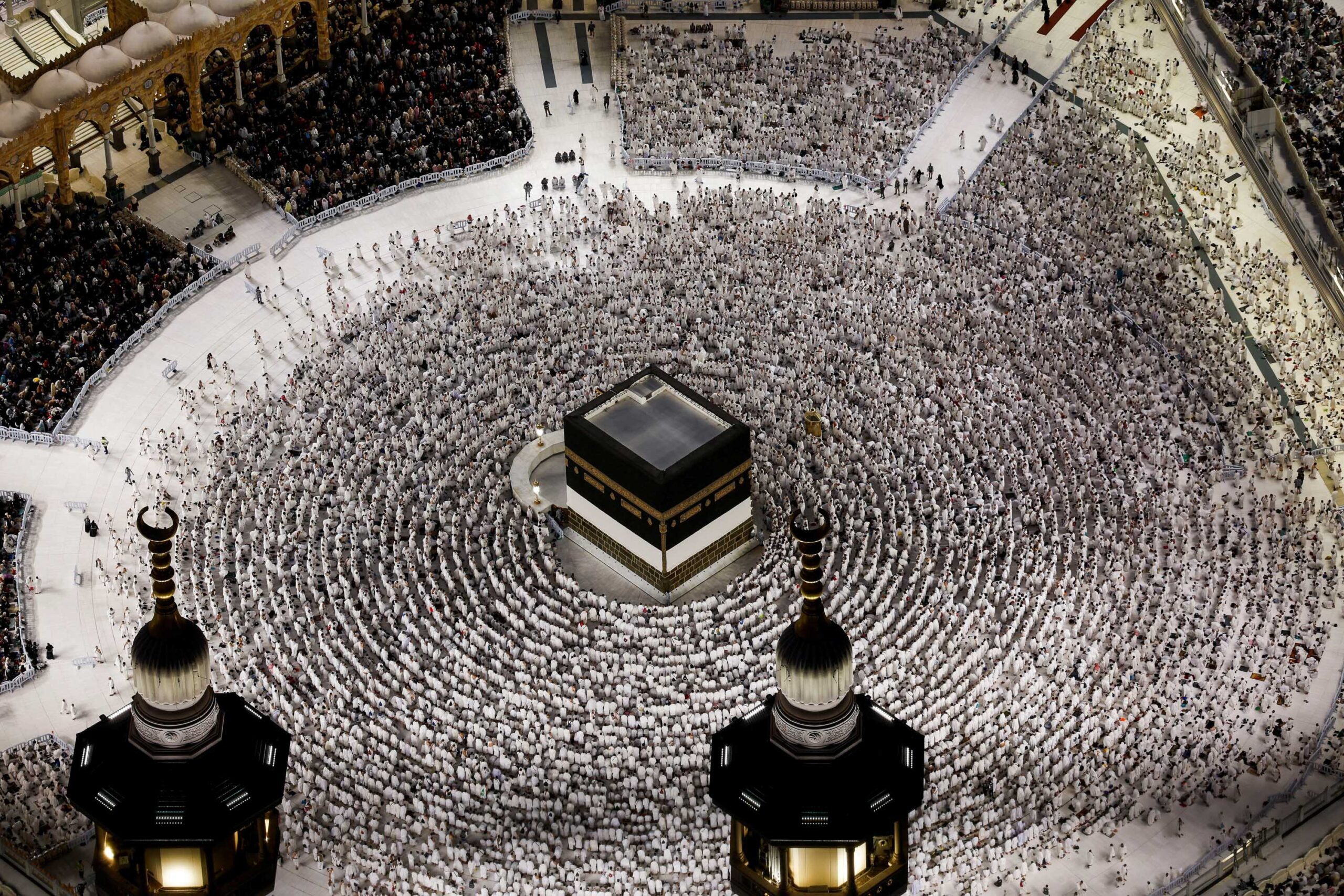 Pilgrims visit Grand Mosque ahead of annual hajj pilgrimage, in Mecca
