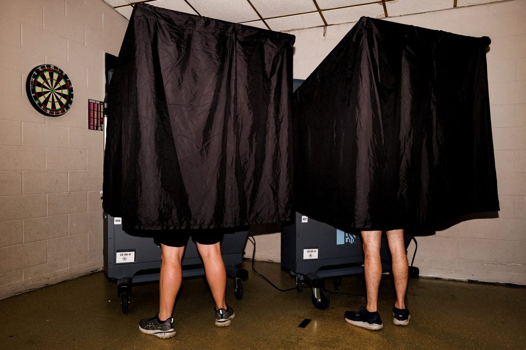 People vote during the Pennsylvania primary election in Philadelphia