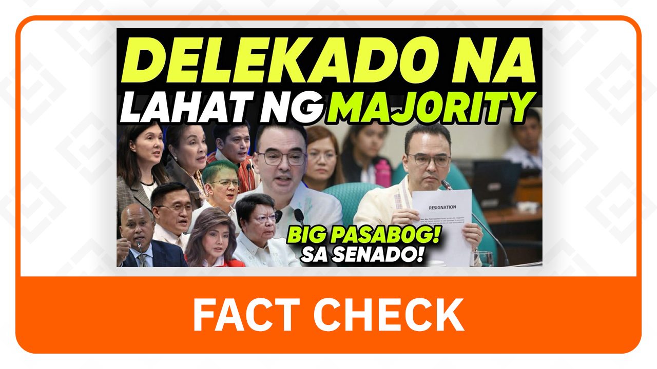 FACT CHECK: No mass resignation of Cayetano bloc