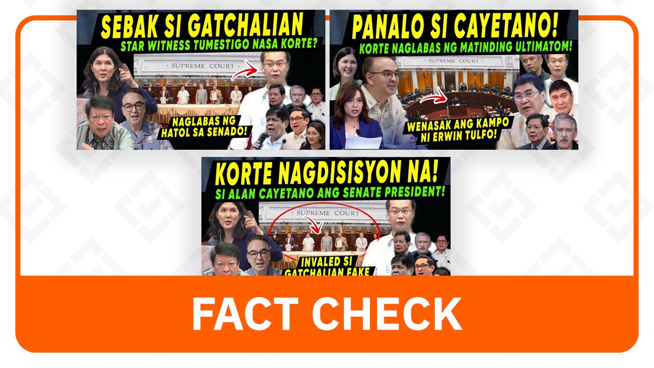 FACT CHECK: No SC order to reverse Cayetano ouster as Senate president