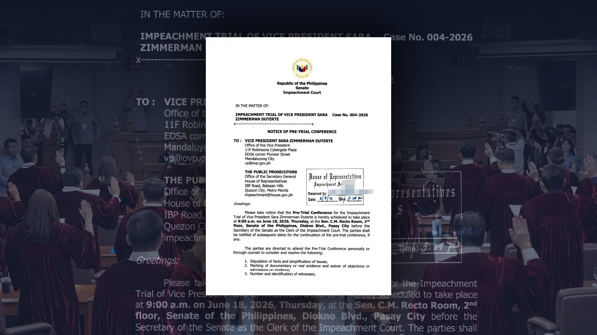 VP Sara’s impeachment pre-trial: How it compares to Estrada, Corona