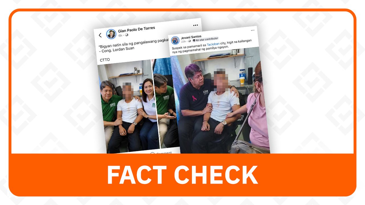 Photos of Pangilinan, Hontiveros with Tacloban school shooting suspects are fake