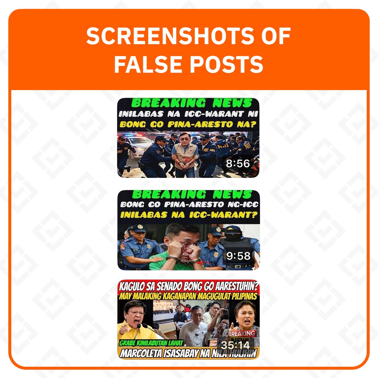 FACT CHECK: No ICC arrest warrant issued vs Bong Go