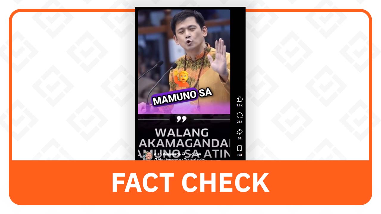 Video of Padilla supporting Marcos-Robredo tandem is AI-generated
