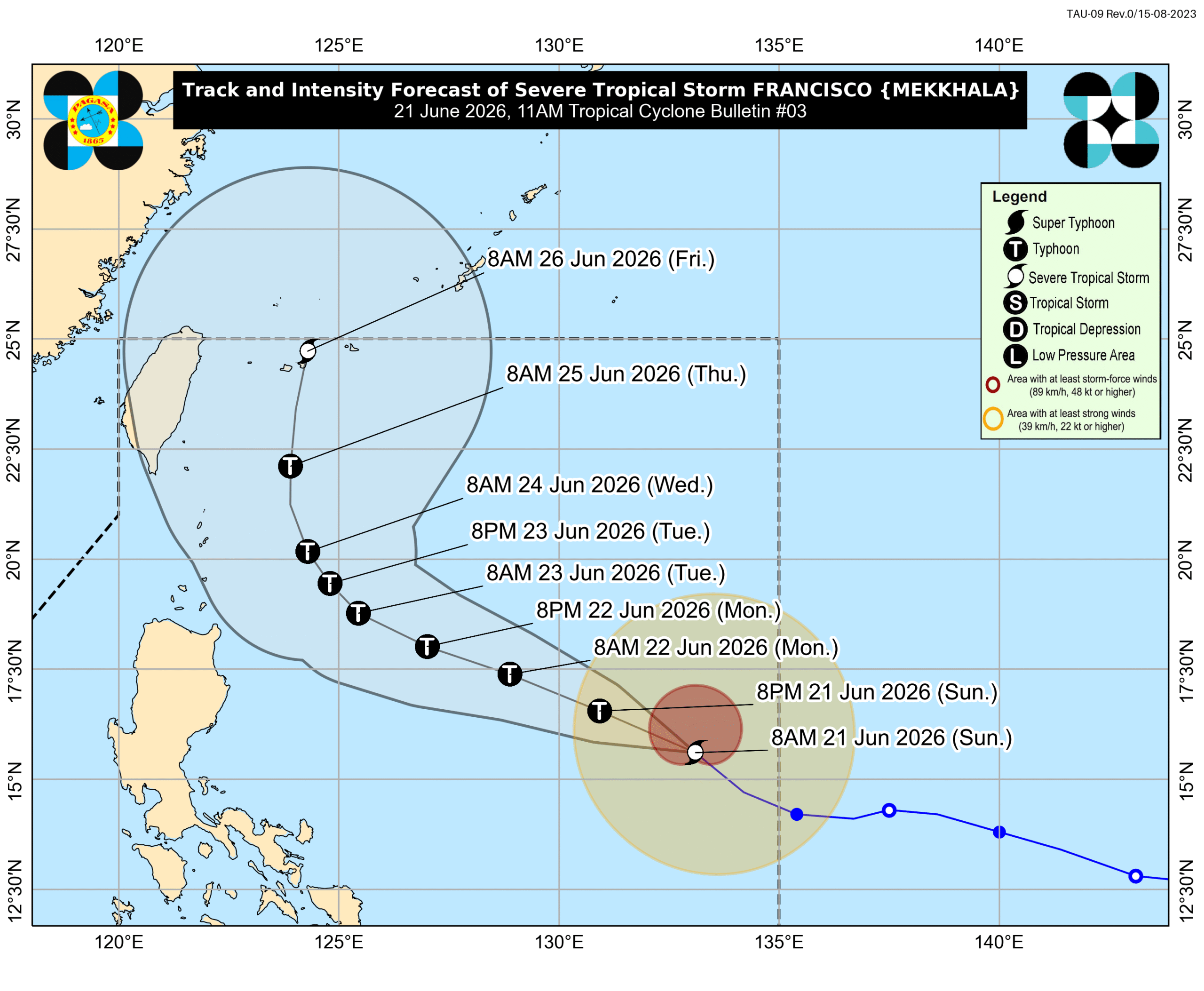 Severe Tropical Storm Francisco nears typhoon category