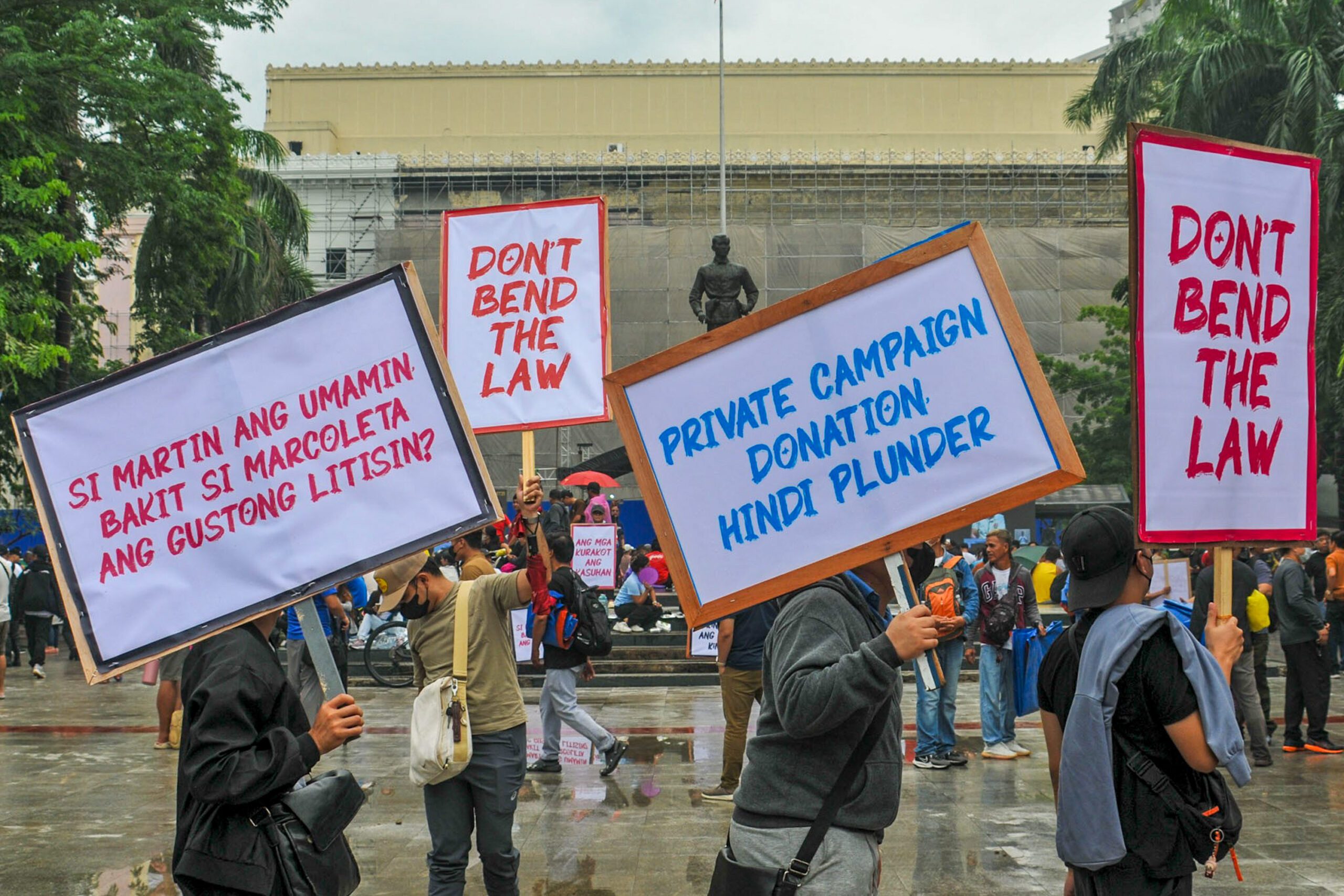 INC protest in support of Marcoleta at Liwasang Bonifacio in Manila