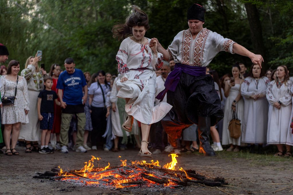 People celebrate traditional Ivana Kupala holiday in Kyiv