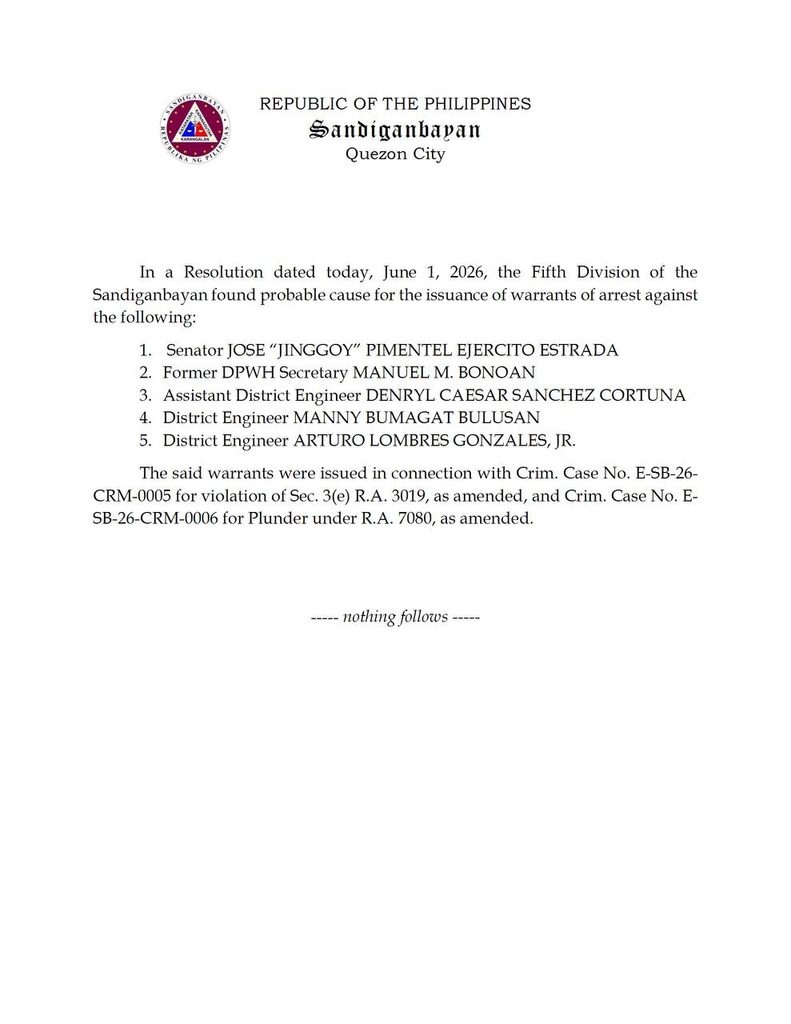 Jinggoy Estrada is back in jail after 9 years