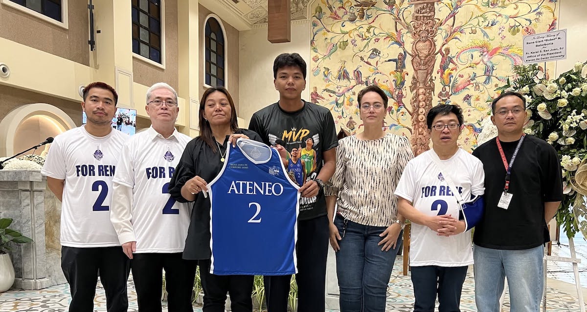 Ateneo de Davao renames court after Rene Baterbonia, retires his jersey