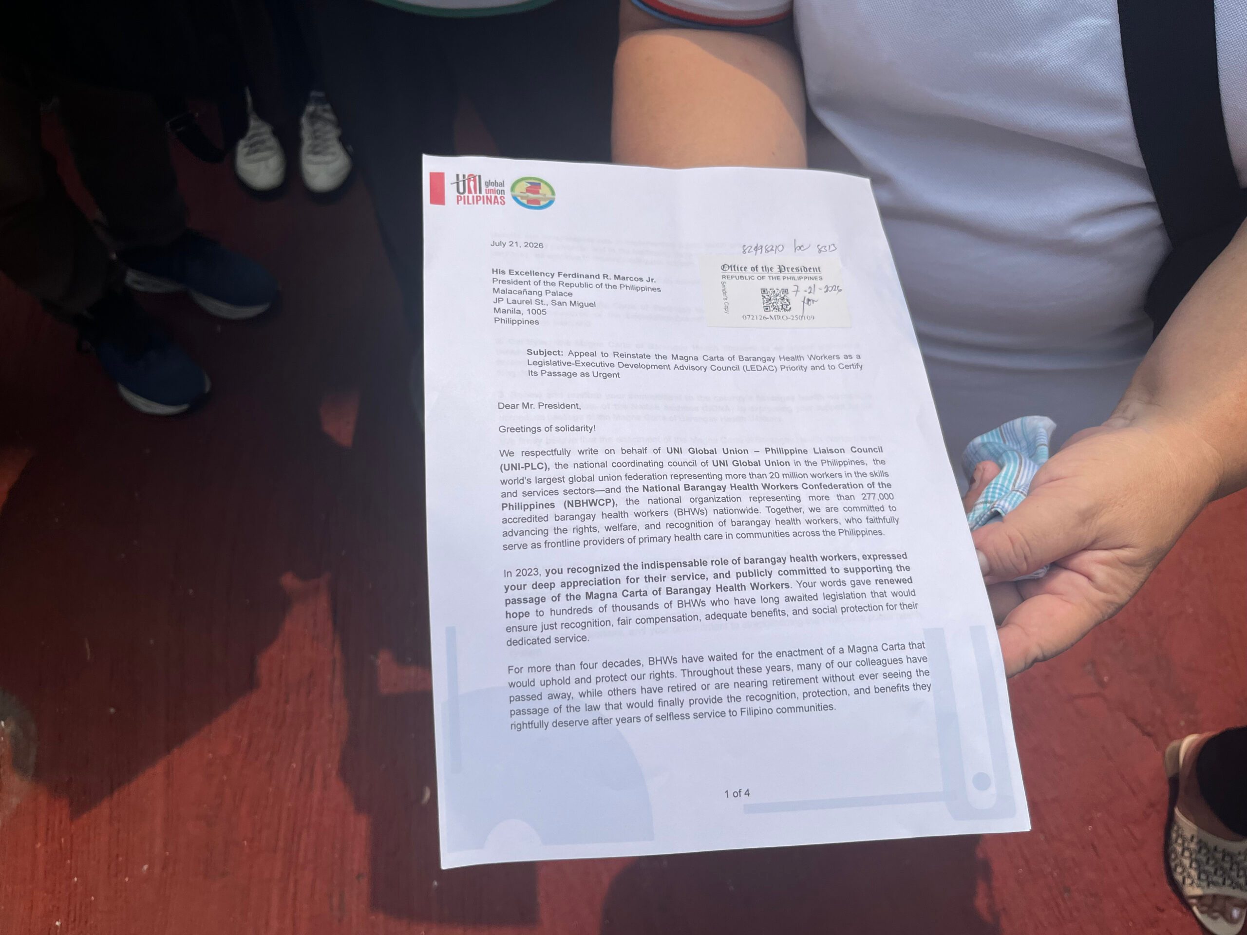 Barangay health workers appeal to Marcos: Revive Magna Carta as priority bill