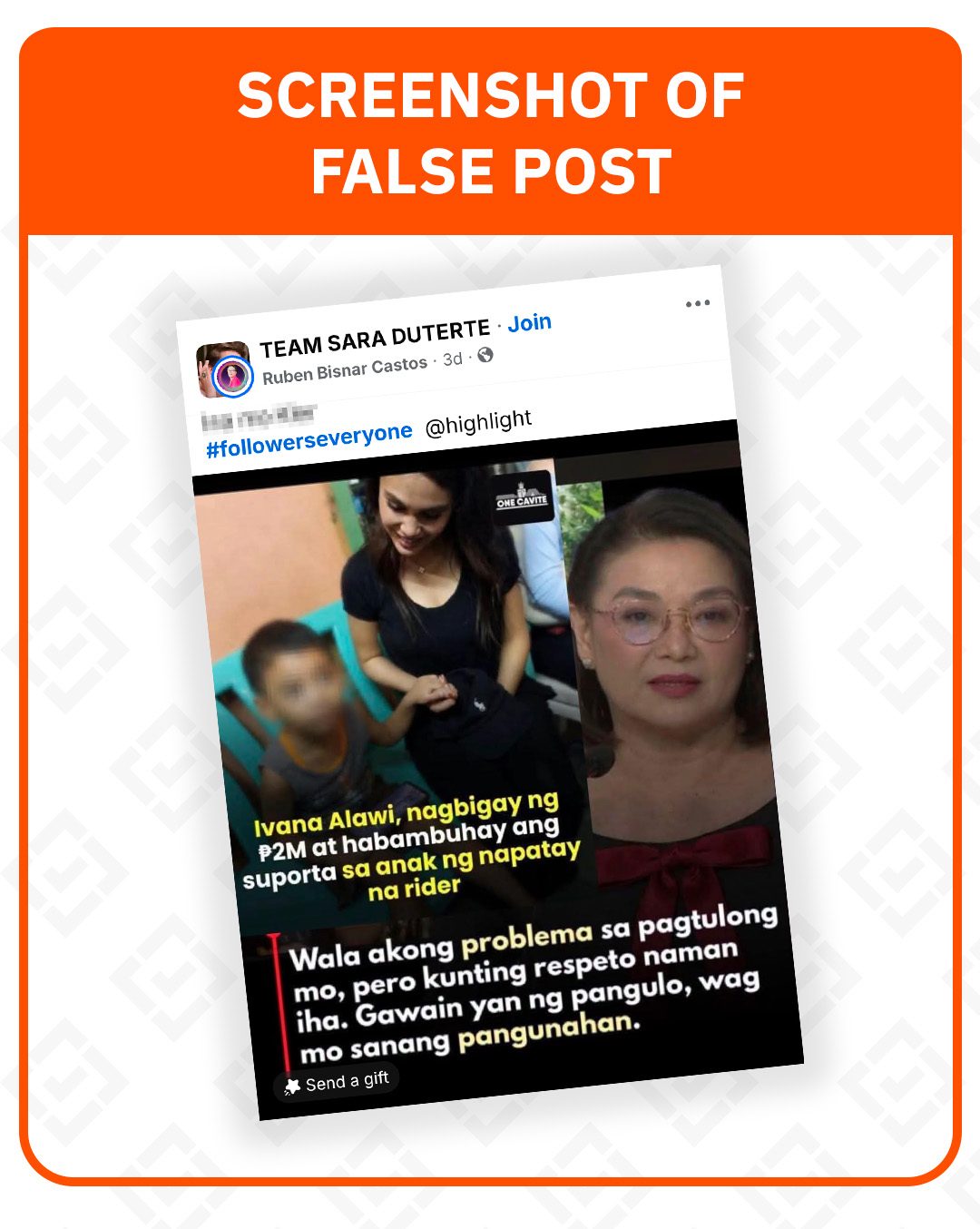 FACT CHECK: Claire Castro quote on Ivana Alawi helping slain driver's family is fake