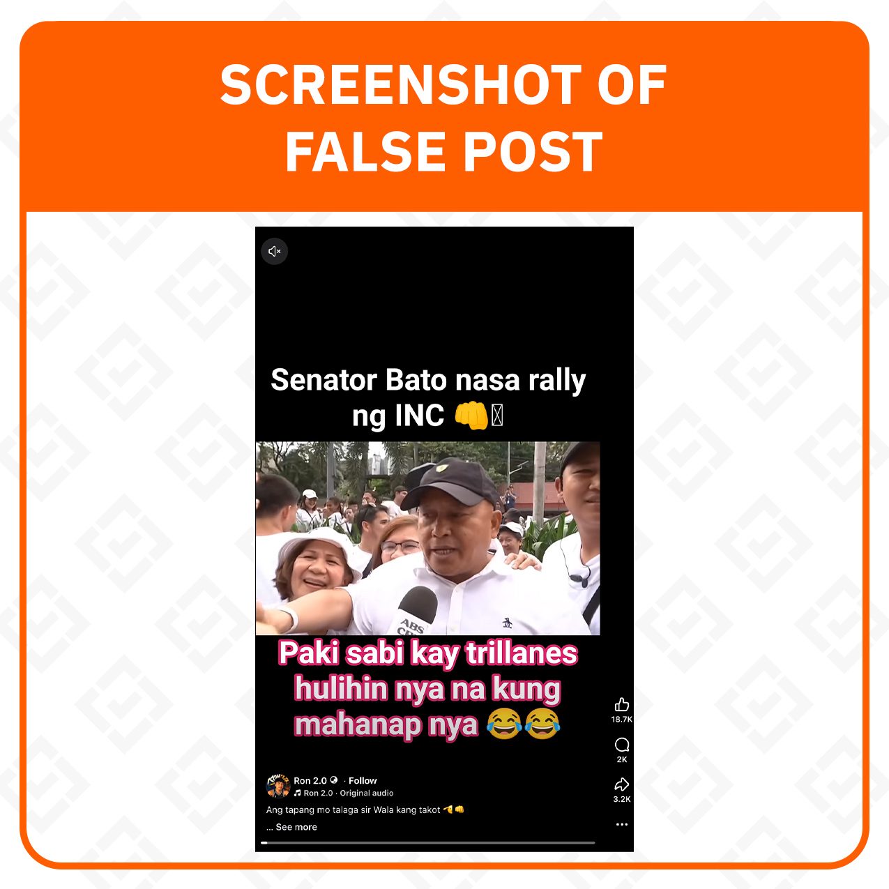 FACT CHECK: Bato dela Rosa not at recent INC rallies; post uses January 2025 video