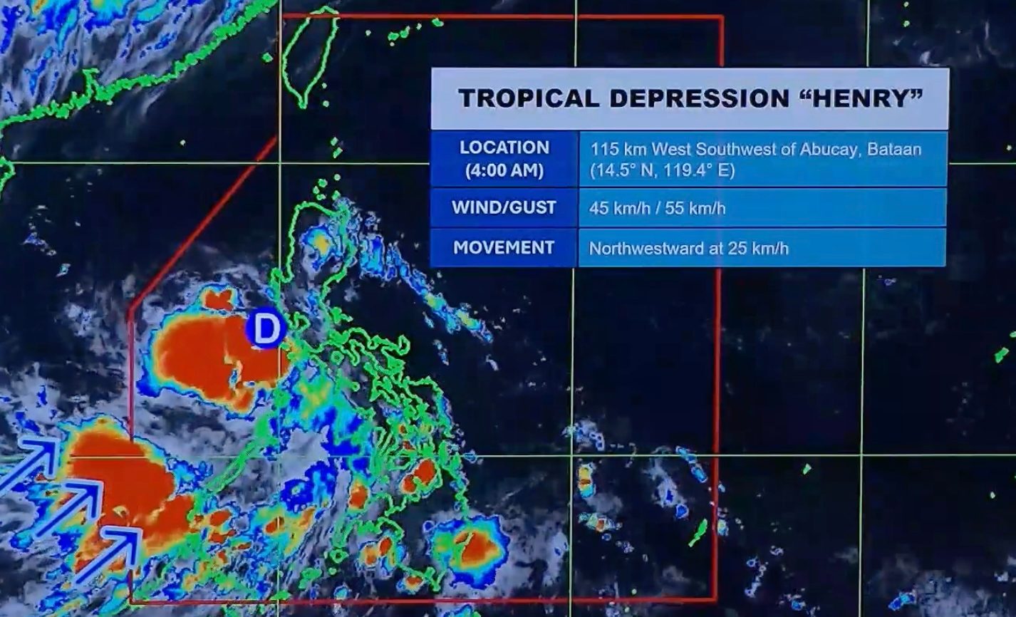 LPA develops into Tropical Depression Henry off Bataan