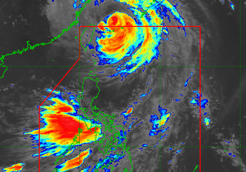 Typhoon Inday out of PAR but still enhancing southwest monsoon