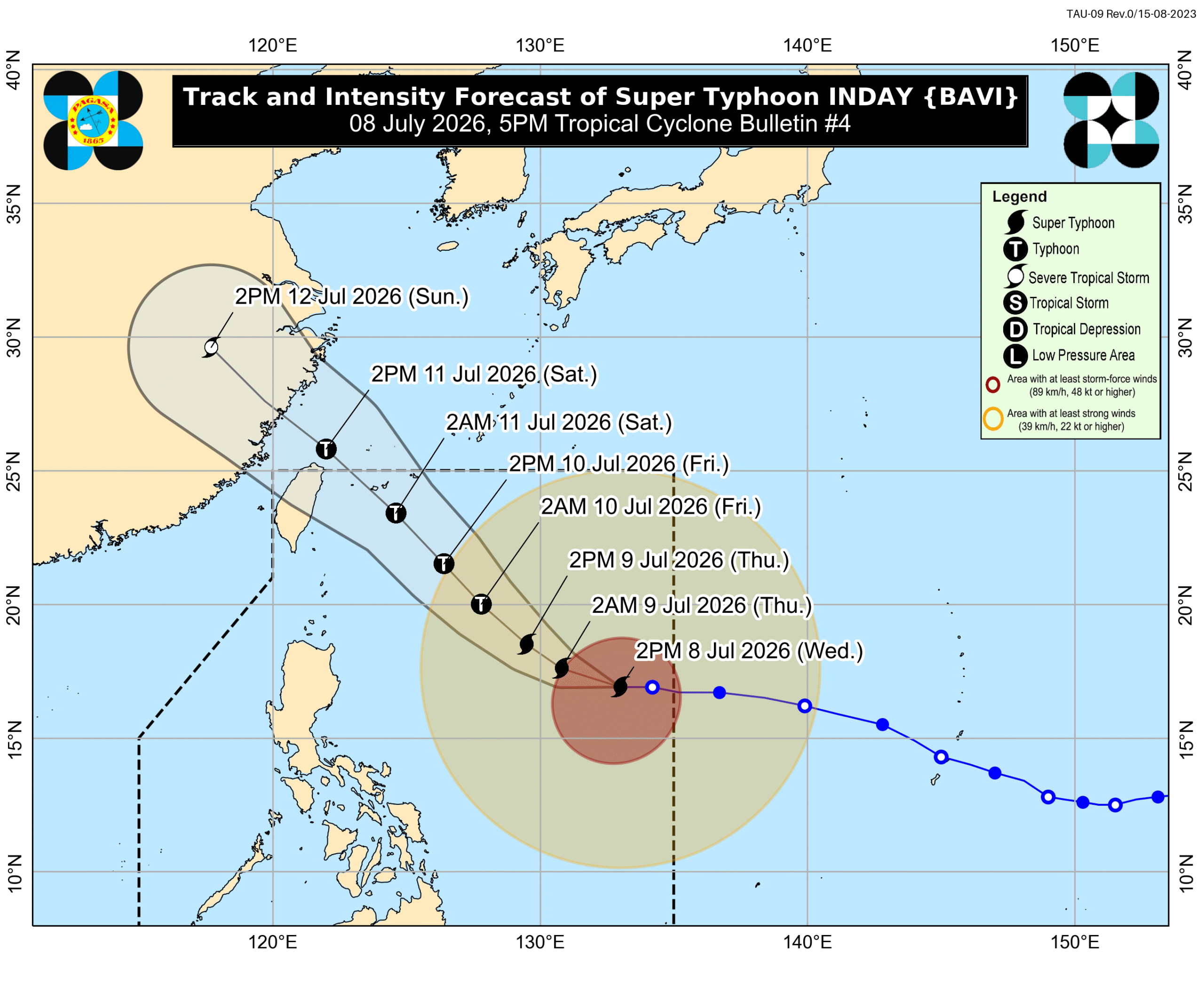 Super Typhoon Inday's outer bands, southwest monsoon may bring scattered rain