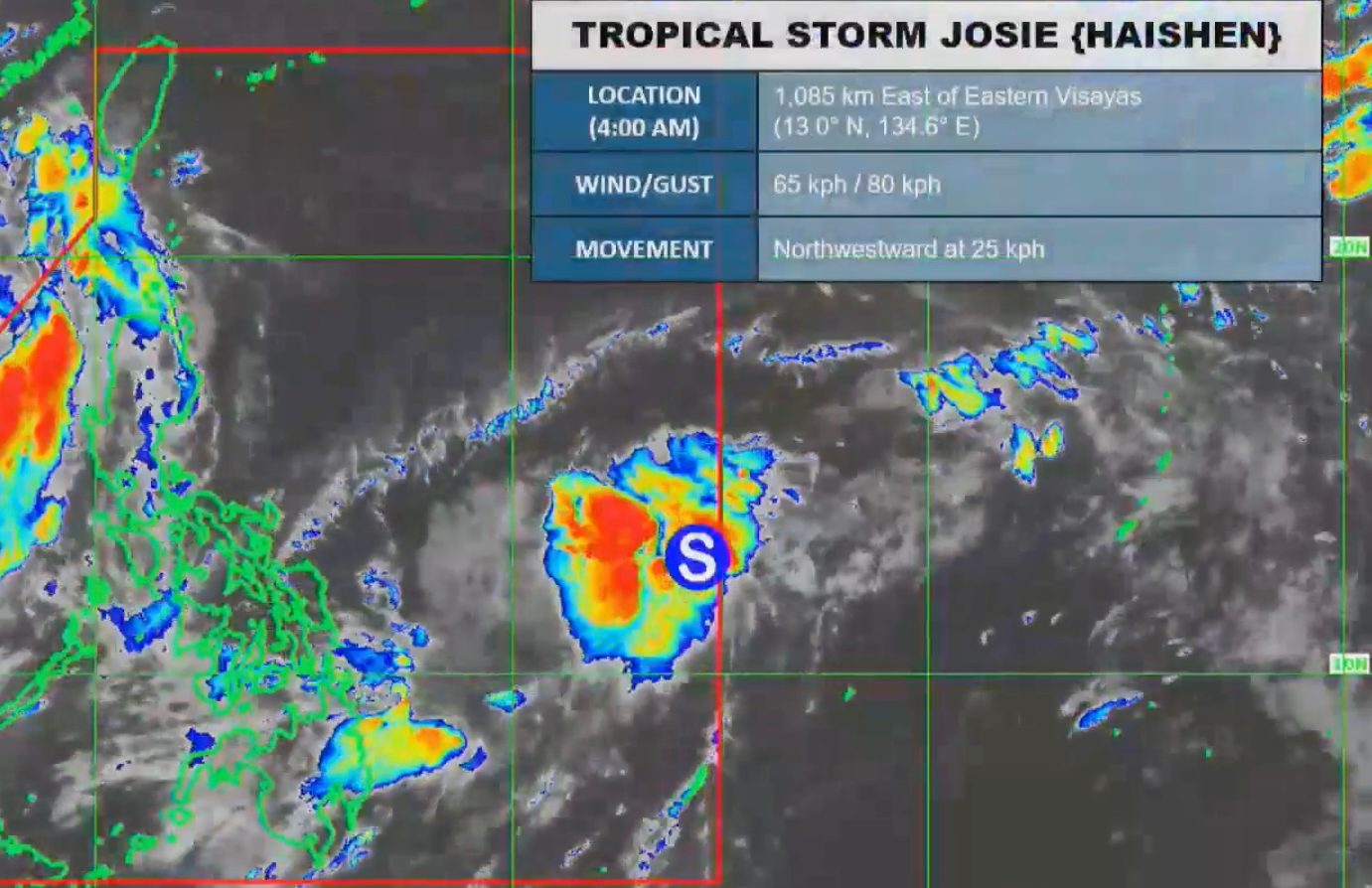 Tropical Storm Josie Enters Philippine Area of Responsibility, Expected to Weaken and Exit Soon