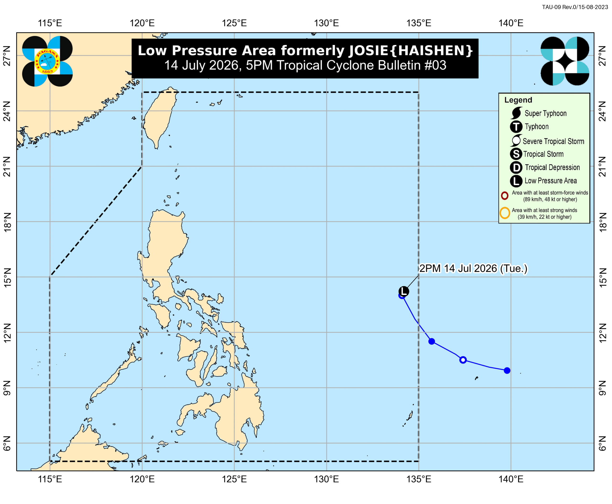Tropical Depression Josie downgraded to LPA