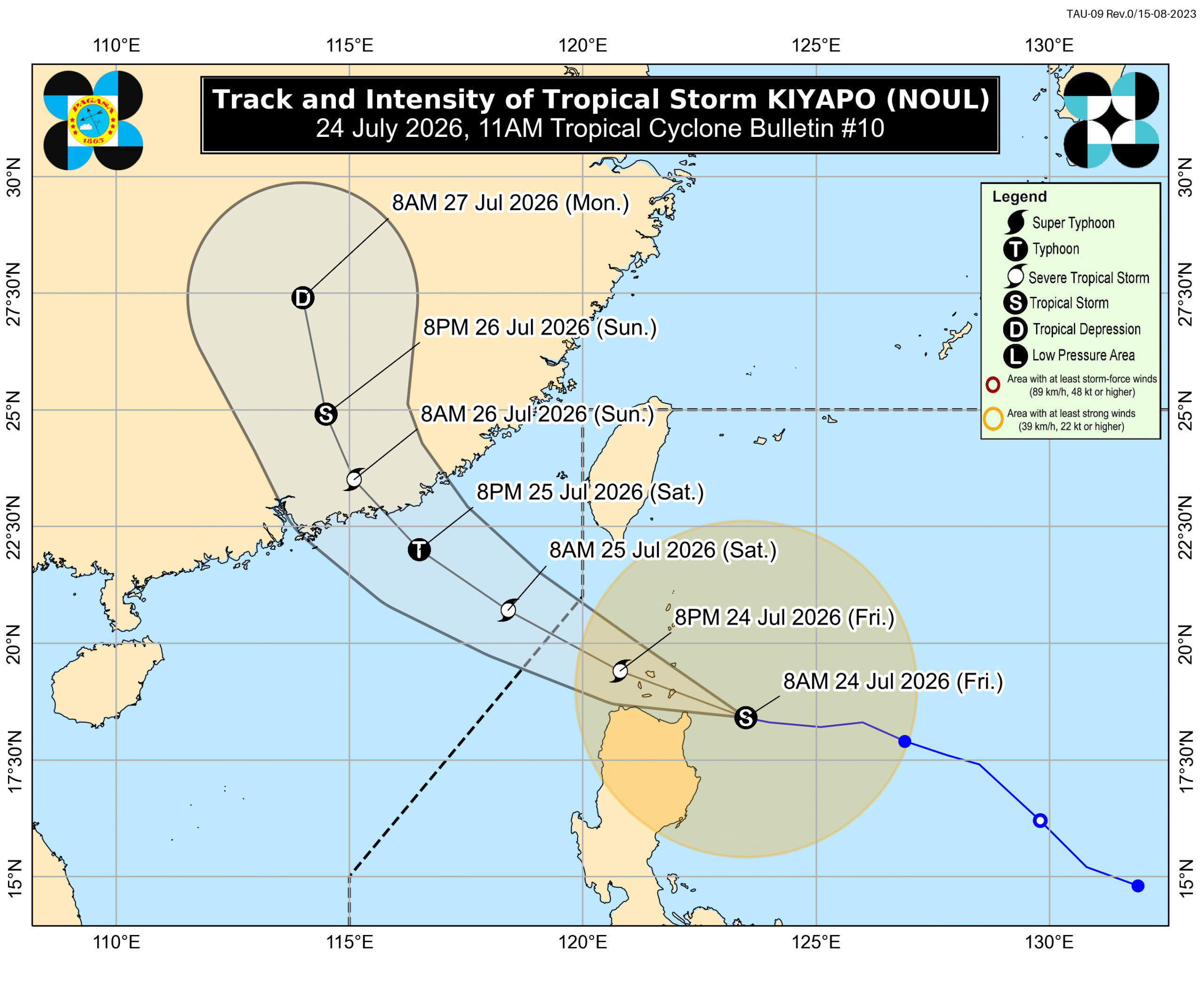 Tropical Storm Kiyapo strengthens further near Cagayan