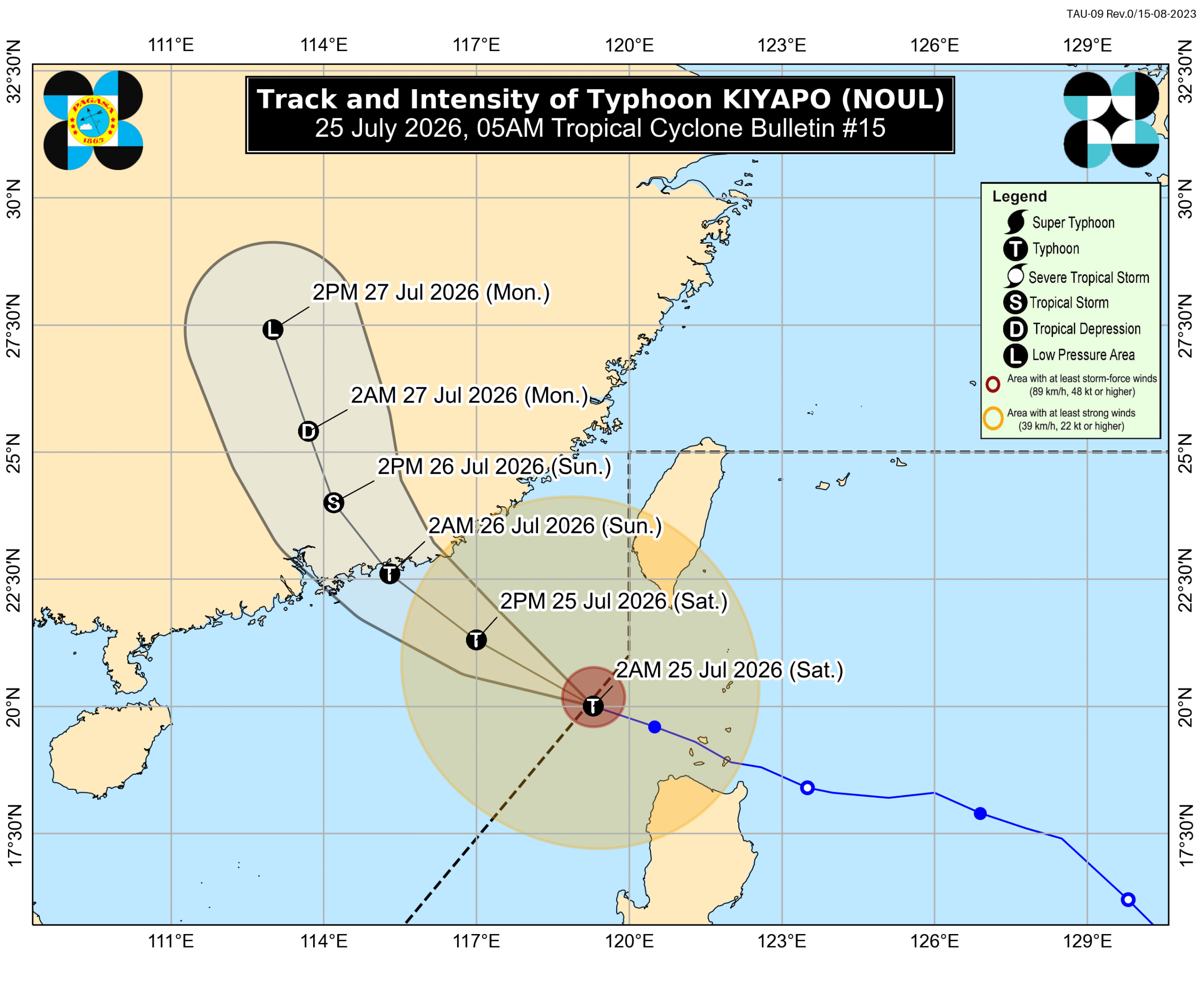 Kiyapo rapidly intensifies into typhoon, leaves PAR