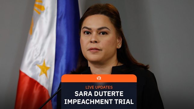 LIVE UPDATES: Impeachment trial of Vice President Sara Duterte