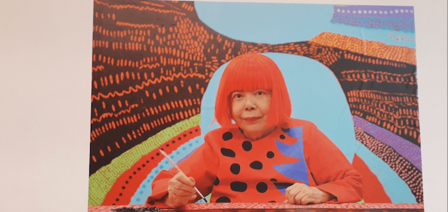 Yayoi Kusama portrait, Tokyo Museum, Japan