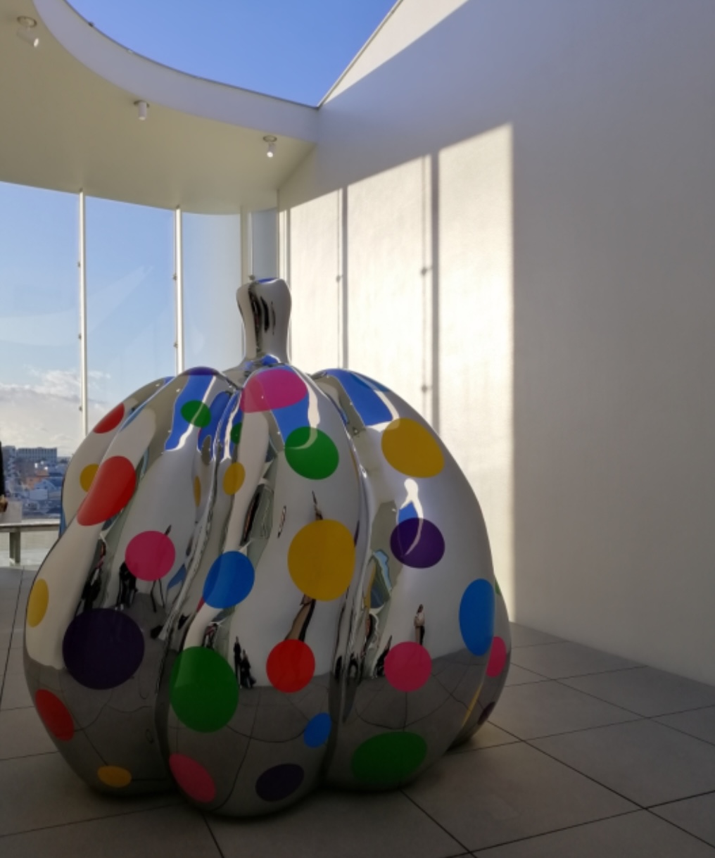 Yayoi Kusama pumpkin, Tokyo, Japan
