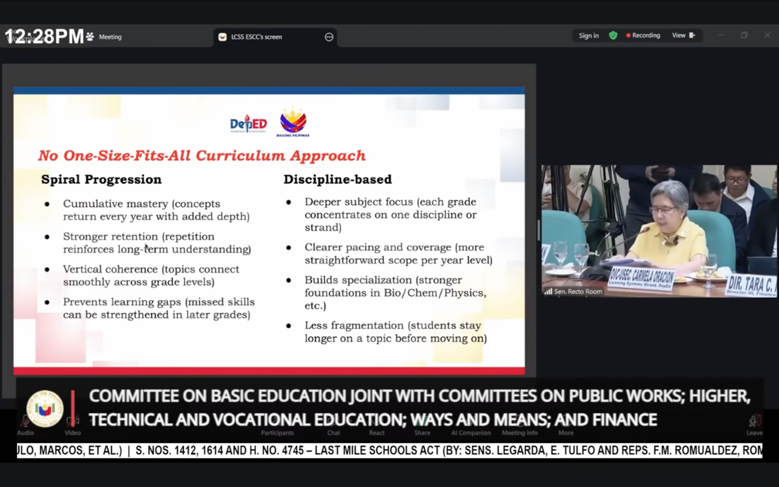 What removal of mandatory 'spiral progression' means for K to 12 program