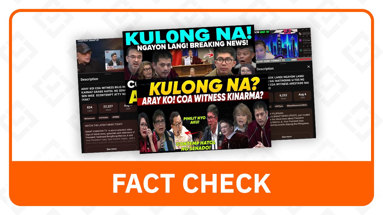 FACT CHECK: COA auditor not jailed or cited in contempt after VP Sara trial testimony