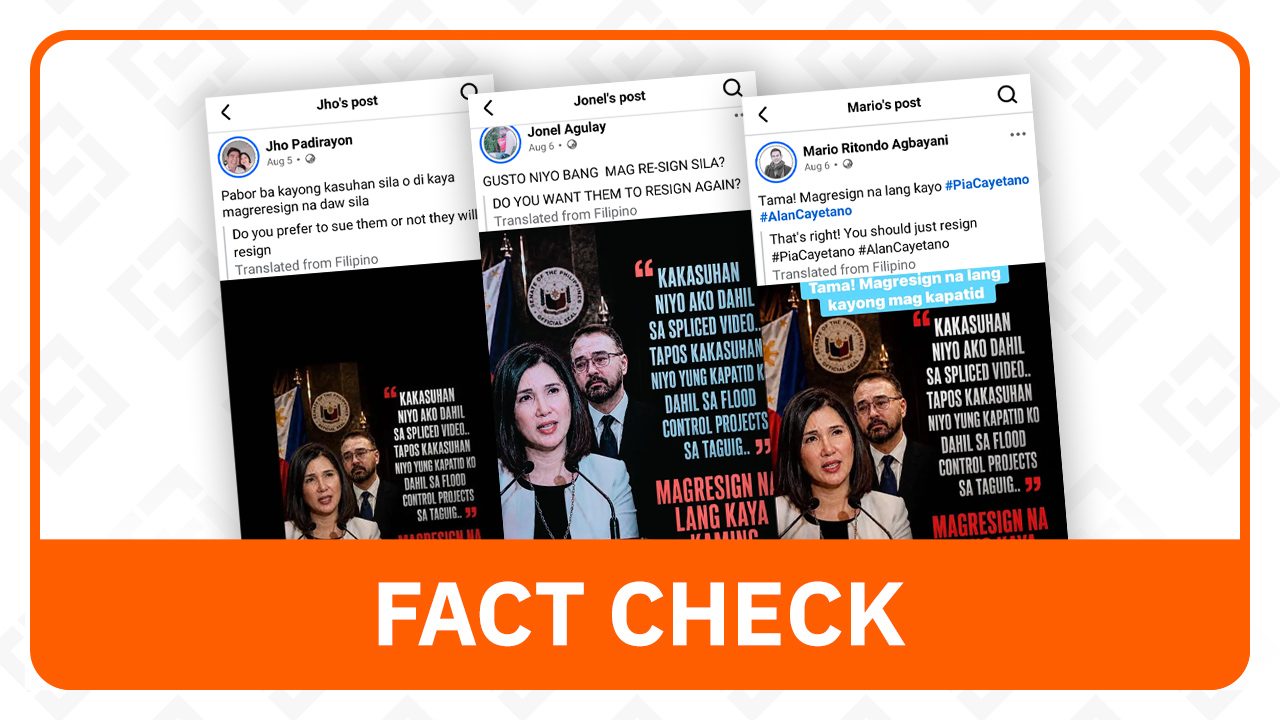 FACT CHECK: Pia Cayetano quote card on spliced video, Taguig flood control projects is fake