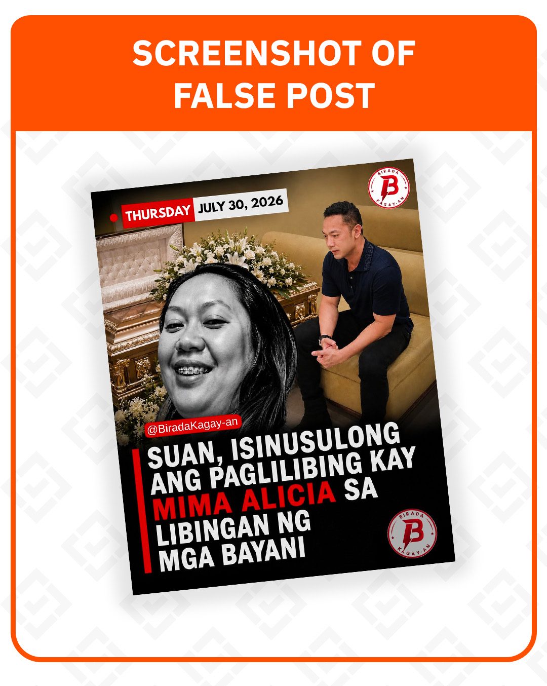FACT CHECK: Suan did not propose Mima Alicia's burial at Libingan ng mga Bayani