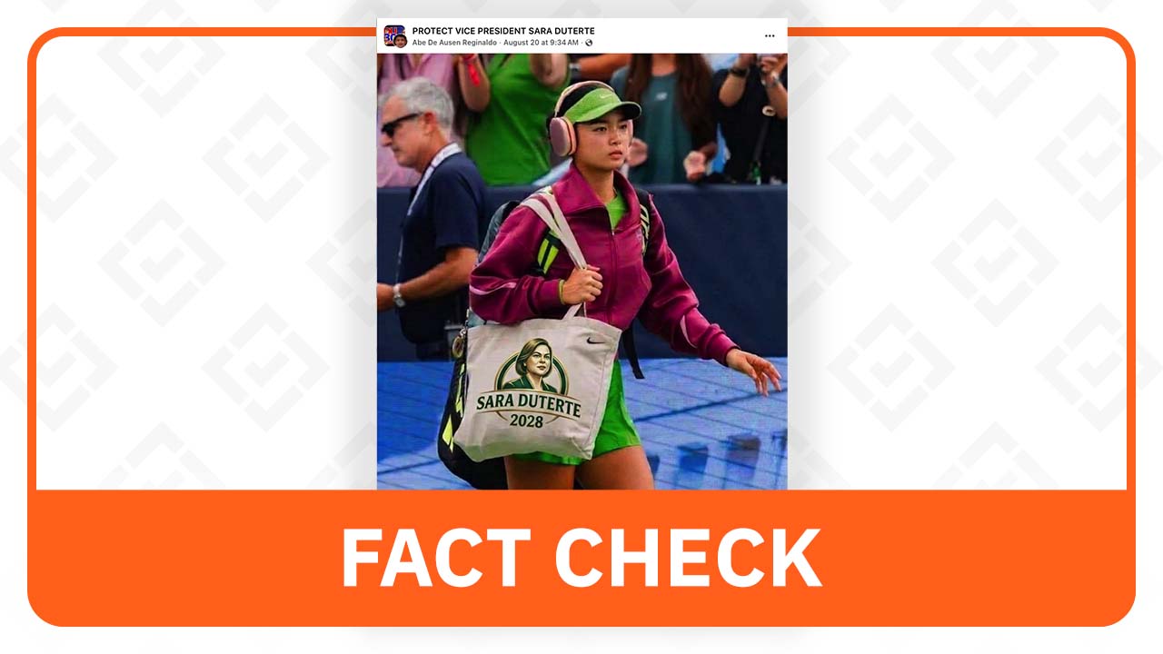 FACT CHECK: Photo of Alex Eala carrying Sara Duterte-themed bag is AI-generated