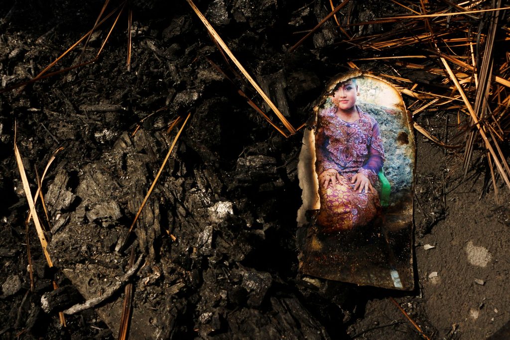 Sade village that caught fire in Lombok