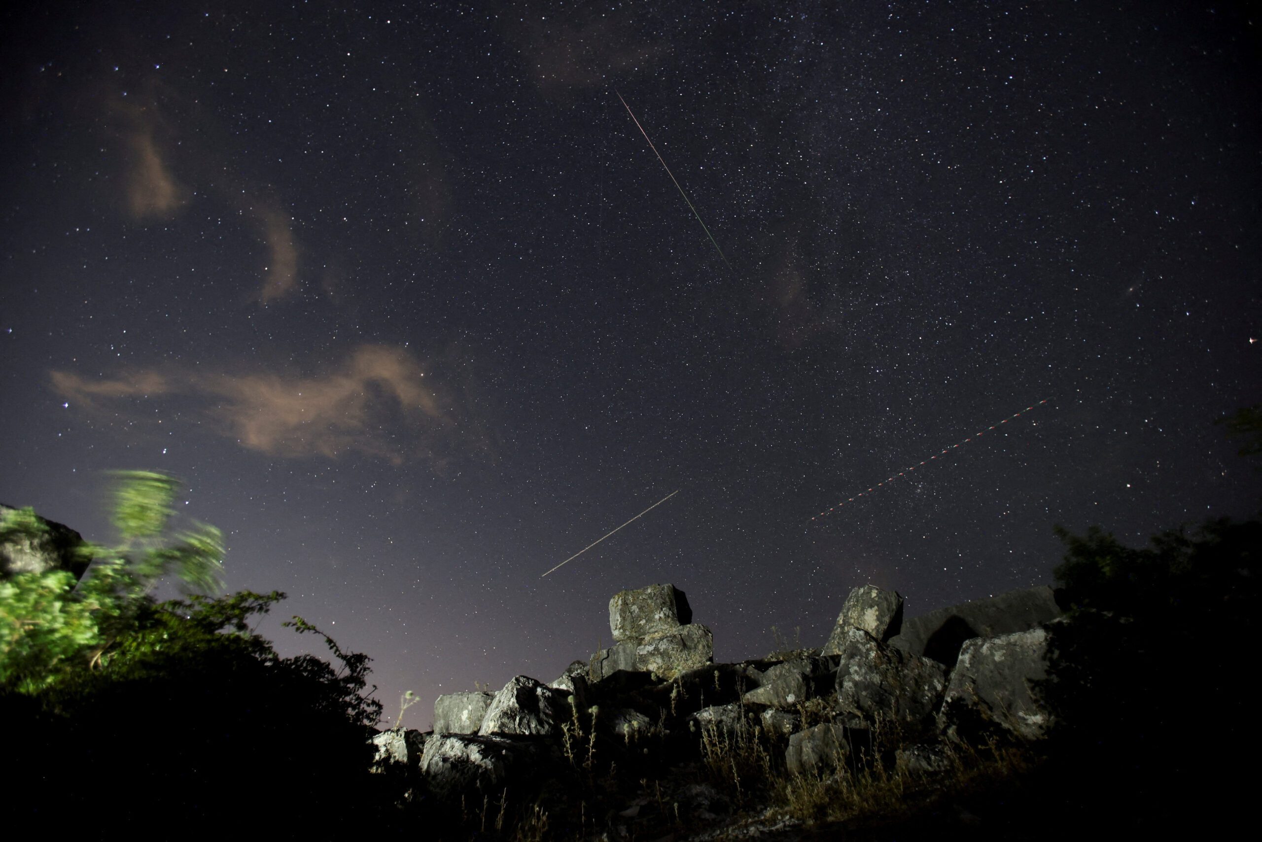 Perseid meteor shower over the Balkans