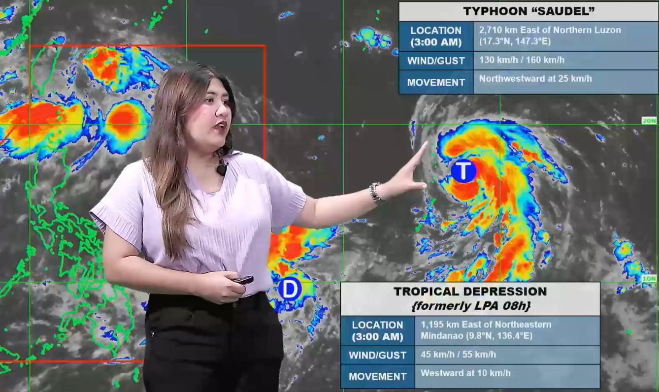 Saudel now a typhoon, LPA becomes tropical depression outside PAR
