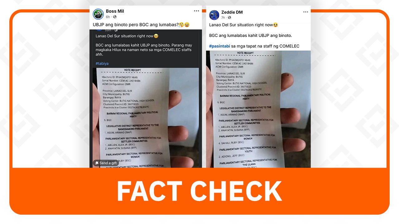 FACT CHECK: Comelec debunks claim of ACMs altering votes in Lanao del Sur