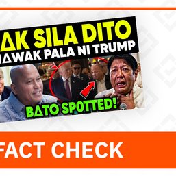FACT CHECK: No basis for claim that Bato Dela Rosa is under Trump’s protection