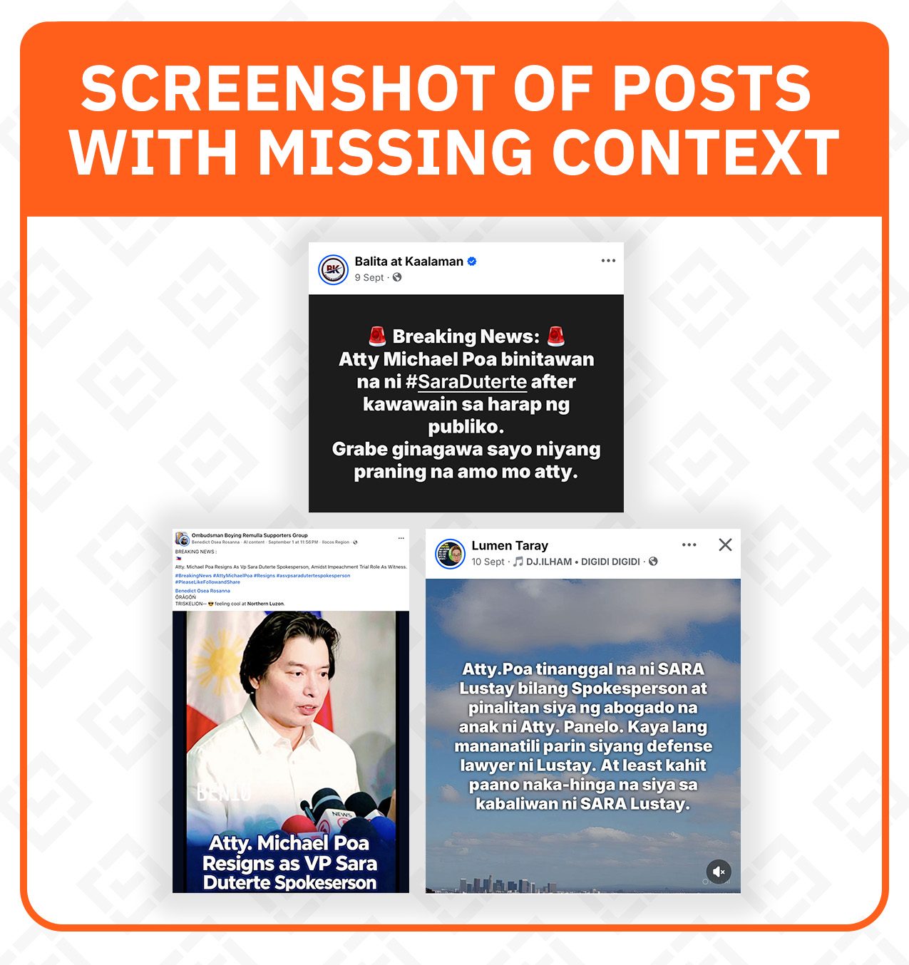FACT CHECK: Poa remains VP Sara’s counsel, defense spokesperson in impeachment trial