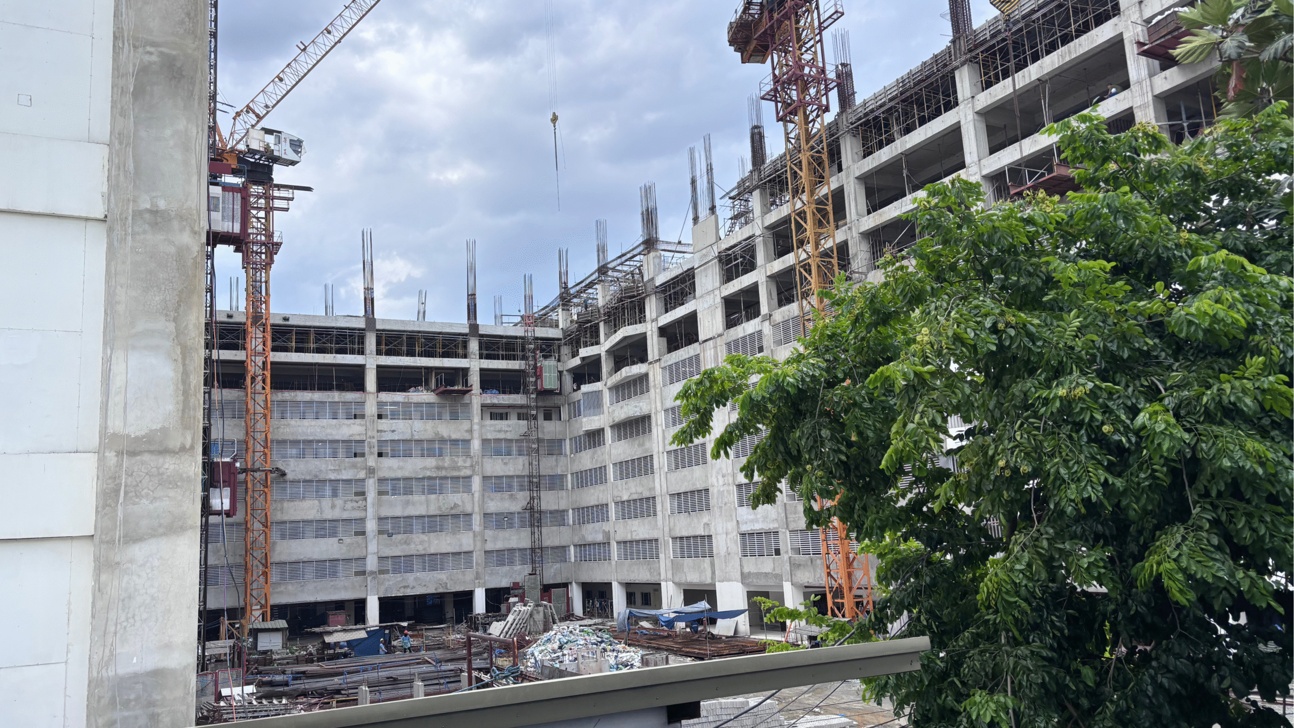 Construction, Scaffolding, Construction Crane
