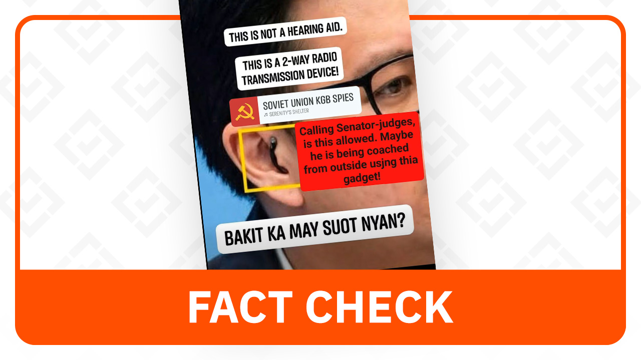 FACT CHECK: Ortonio’s ‘earpiece’ in VP trial photos is actually a piercing