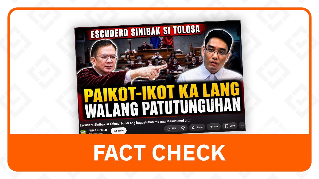 FACT CHECK: Tolosa not ‘fired’ from VP Sara’s impeachment trial