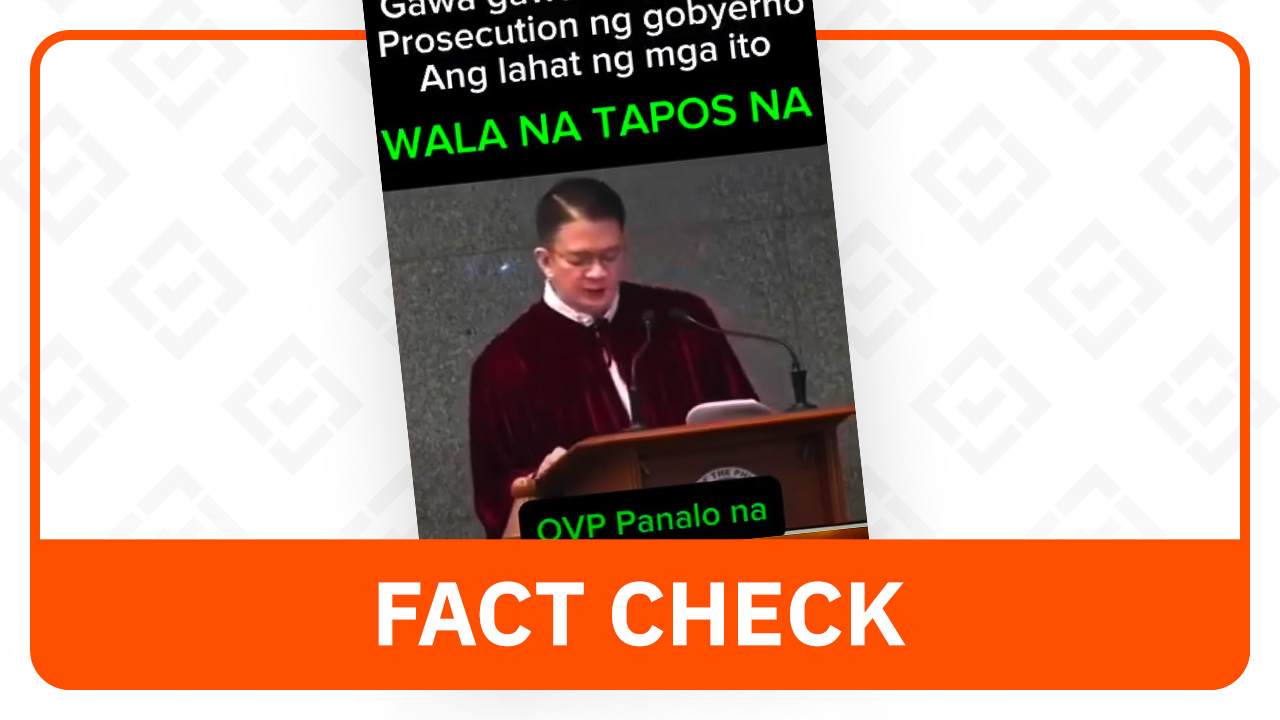 FACT CHECK: Escudero didn’t say prosecution ‘fabricated’ allegations vs VP Sara