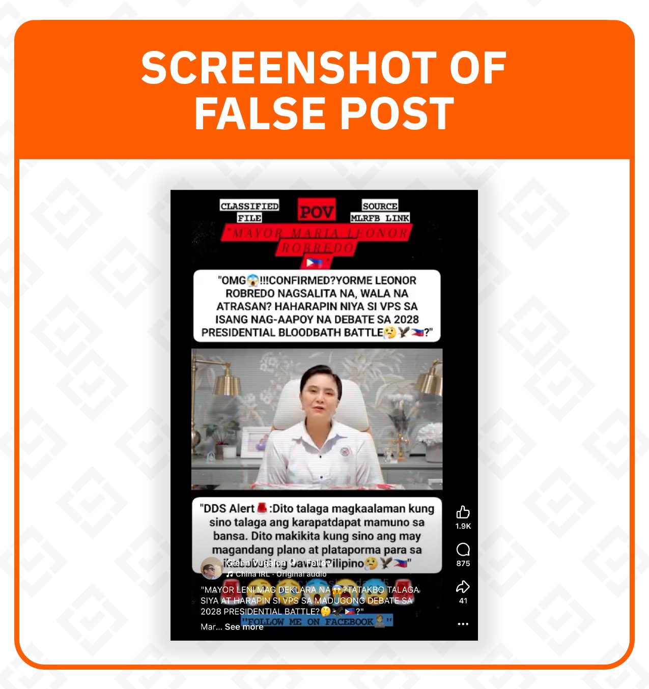 FACT CHECK: No video of Robredo announcing presidential debate with Sara Duterte