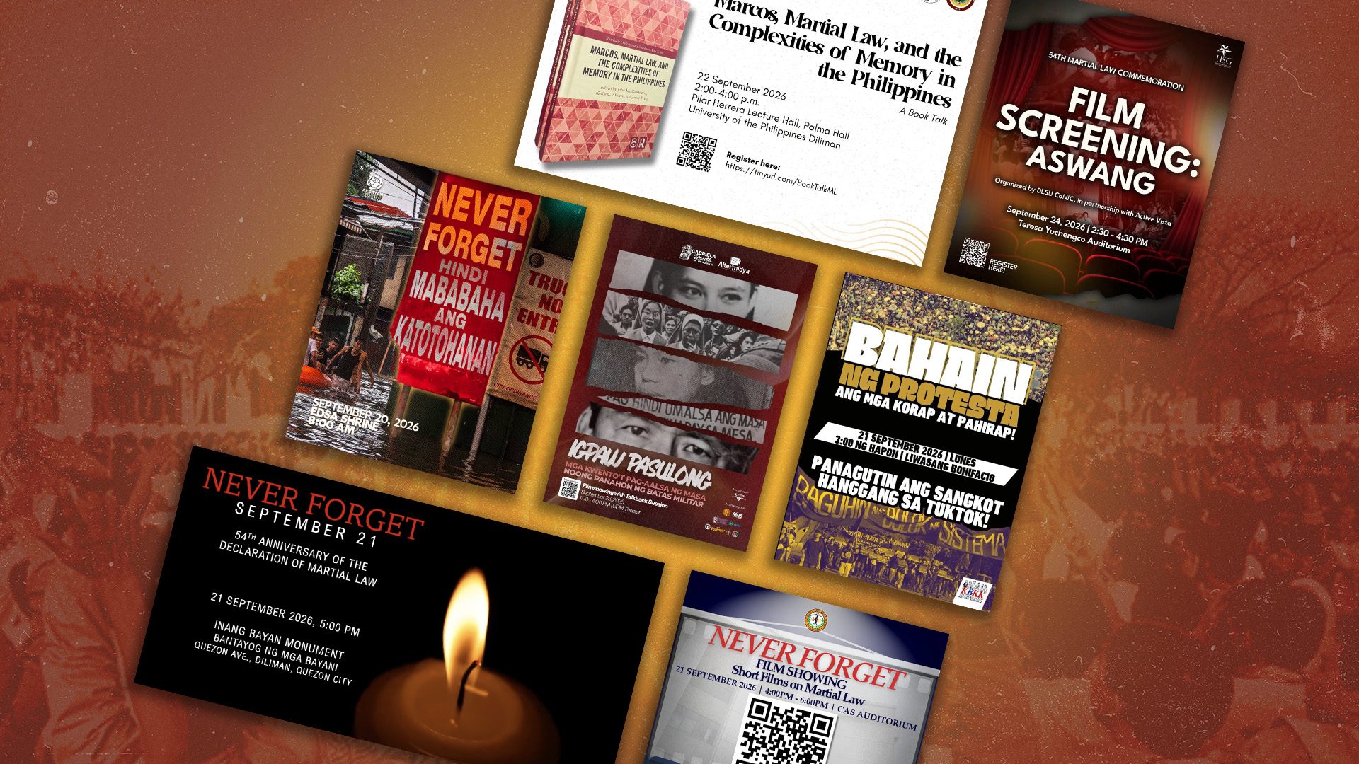 LIST: Community events, activities on 54th Martial Law commemoration