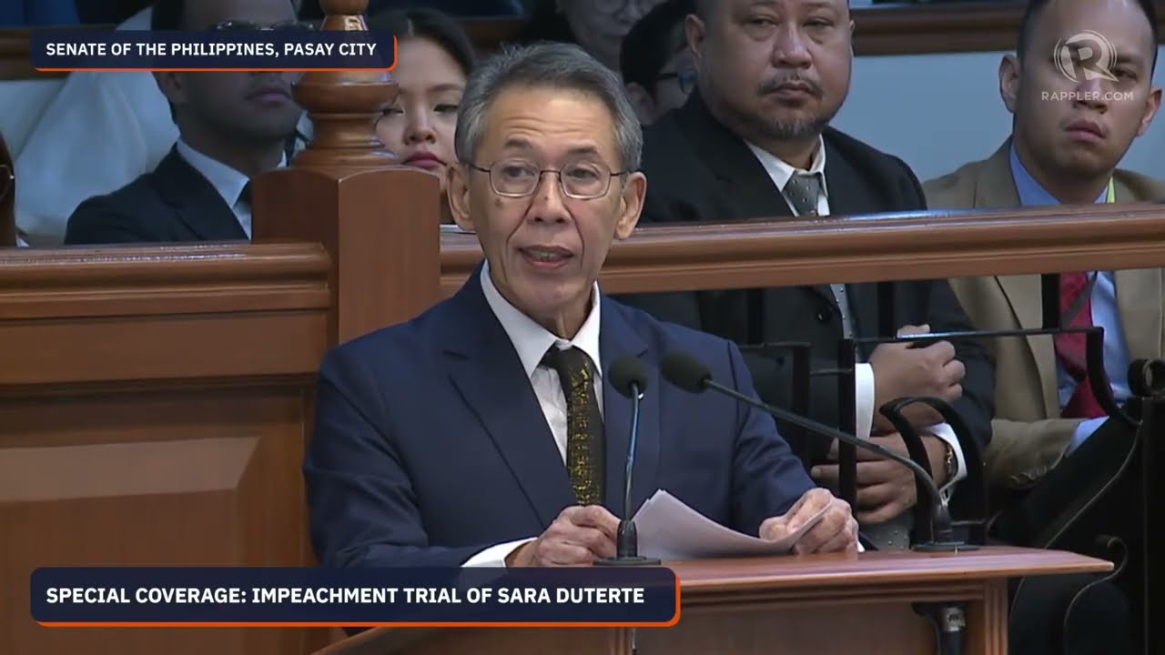 Sara Duterte trial: Prosecution argues senators unable to participate should not vote