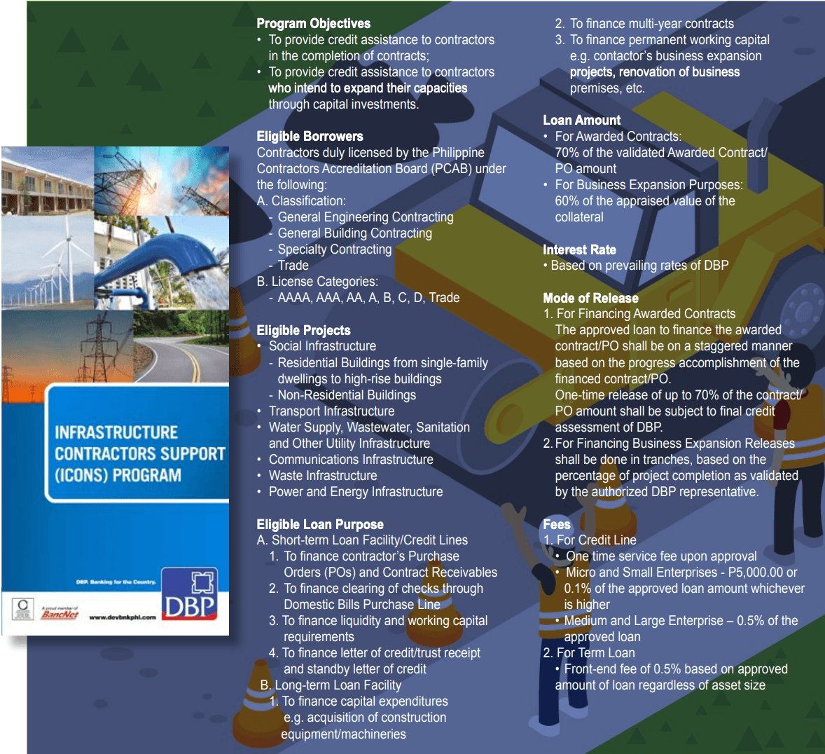 DBP Infrastructure Contractors Support Program, ICONS
